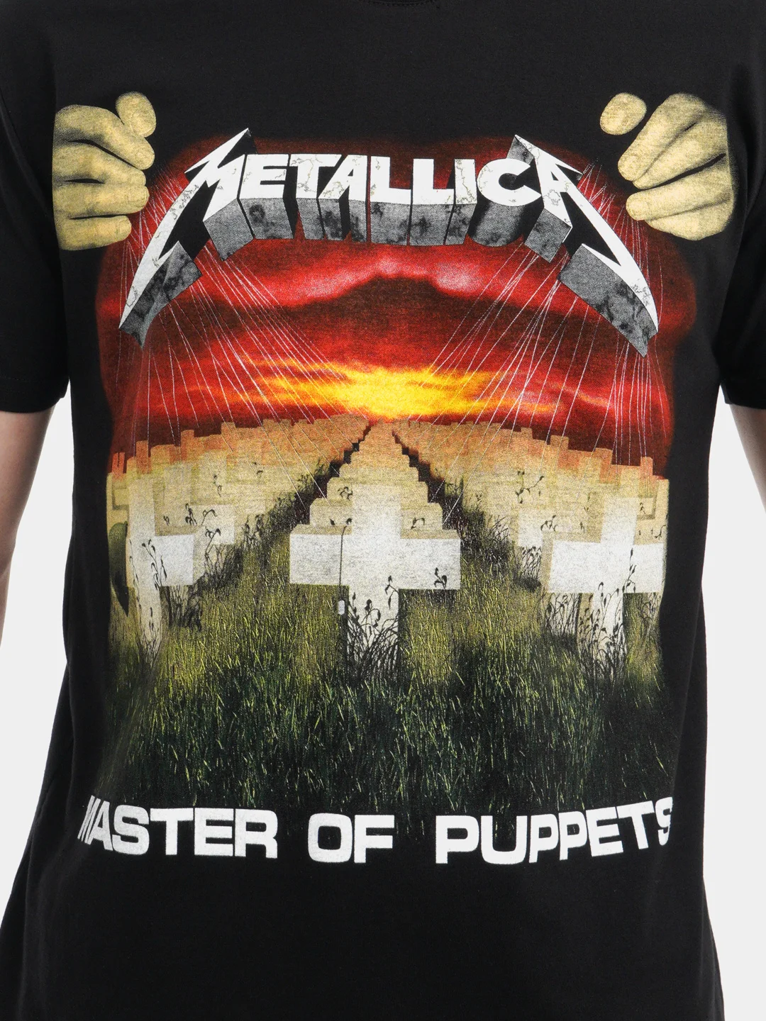 Футболка из хлопка с принтом  "Metallica"