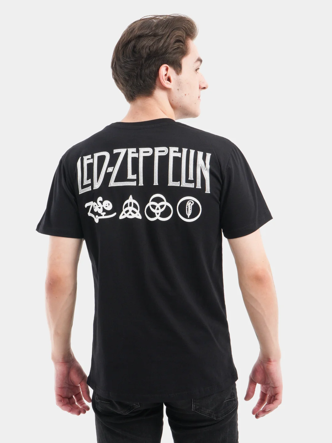 Футболка из хлопка с принтом "Led-Zeppelin"