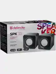 Черный колонки компьютерные 5Вт питание от USB, компактные