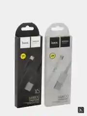 Черный кабель зарядный Hoco X5 (Micro-USB/Type-C/Lightning) для Android и iPhone