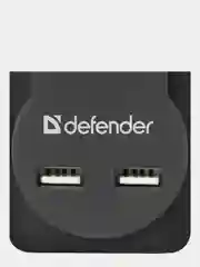 Сетевой фильтр-удлинитель, 5 розеток, 3 метра, 2 USB (2.1А), с заземлением, черный