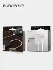 Кабель Ligtning, 8-pin, Borofone BX1, 1,2 м, 2A, белый