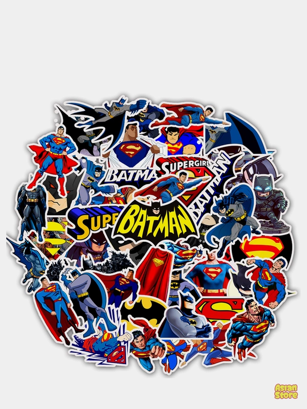 Стикеры Superman VS Batman 45шт