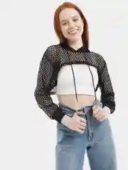 Накидка ажурная с капюшоном