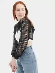 Накидка ажурная с капюшоном