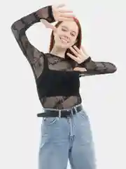Прозрачный лонгслив