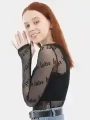 Прозрачный лонгслив