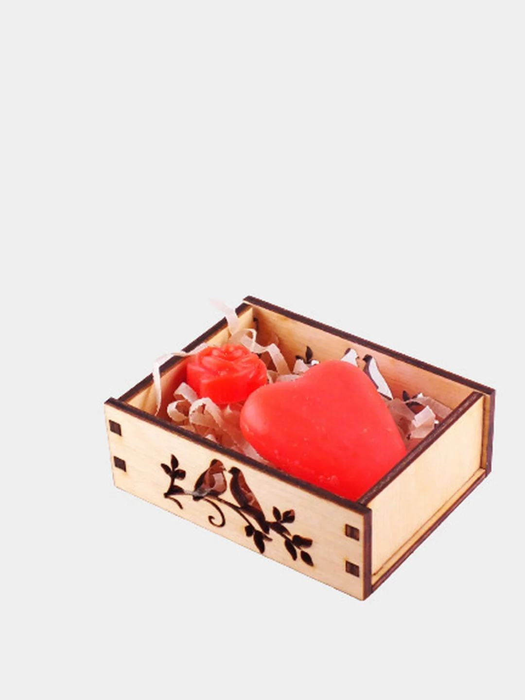 Коробочка деревянная "Птички", 9 х 6,5 х 3 см, 2 вида
