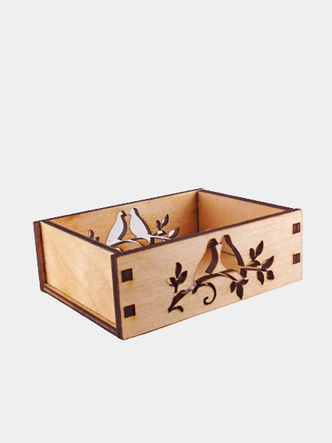 Коробочка деревянная "Птички", 9 х 6,5 х 3 см, 2 вида