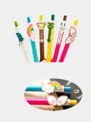 Белый ручка шариковая "Мультфильм"