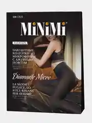 Колготки с ажурным поясом, MiNiMi Diamante Micro, 100 DEN