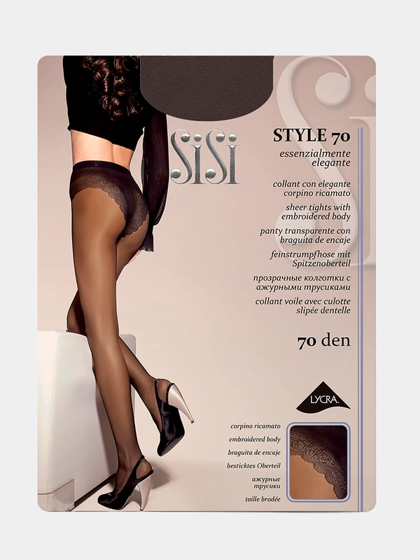 Колготки с ажурными трусиками SiSi, Style, 70 den, LYCRA