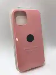 Розовый защитный силиконовый чехол для iPhone 12 Pro, с яблоком