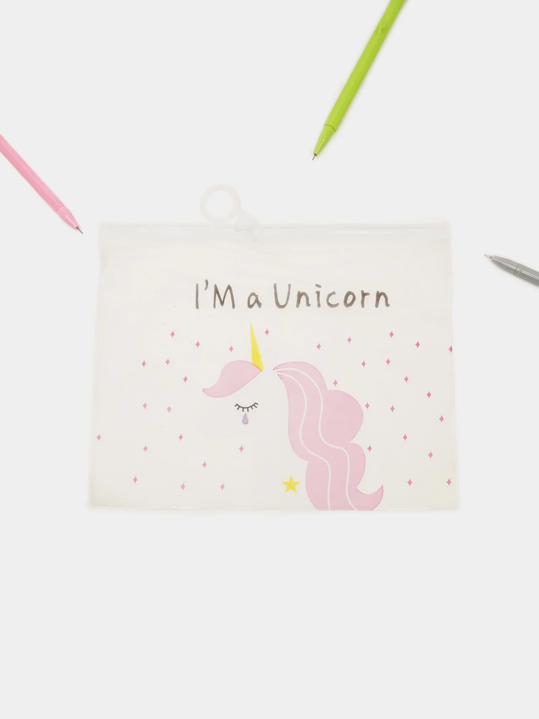 Розовый косметичка "Magical Unicorn", компактный органайзер, пенал