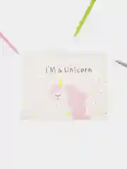 Розовый косметичка "Magical Unicorn", компактный органайзер, пенал
