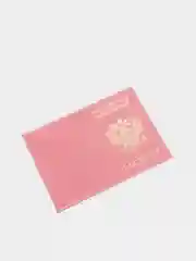 Розовый обложка для паспорта, выделанная кожа