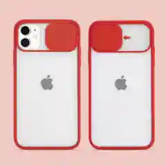 Красный чехол для iPhone 12 ProMax / 12 Pro / 12 / 12 mini, с защитой камеры