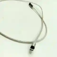 Серебряный светящийся 360-градусный круглый магнитный кабель MicroUSB 1А. T4005