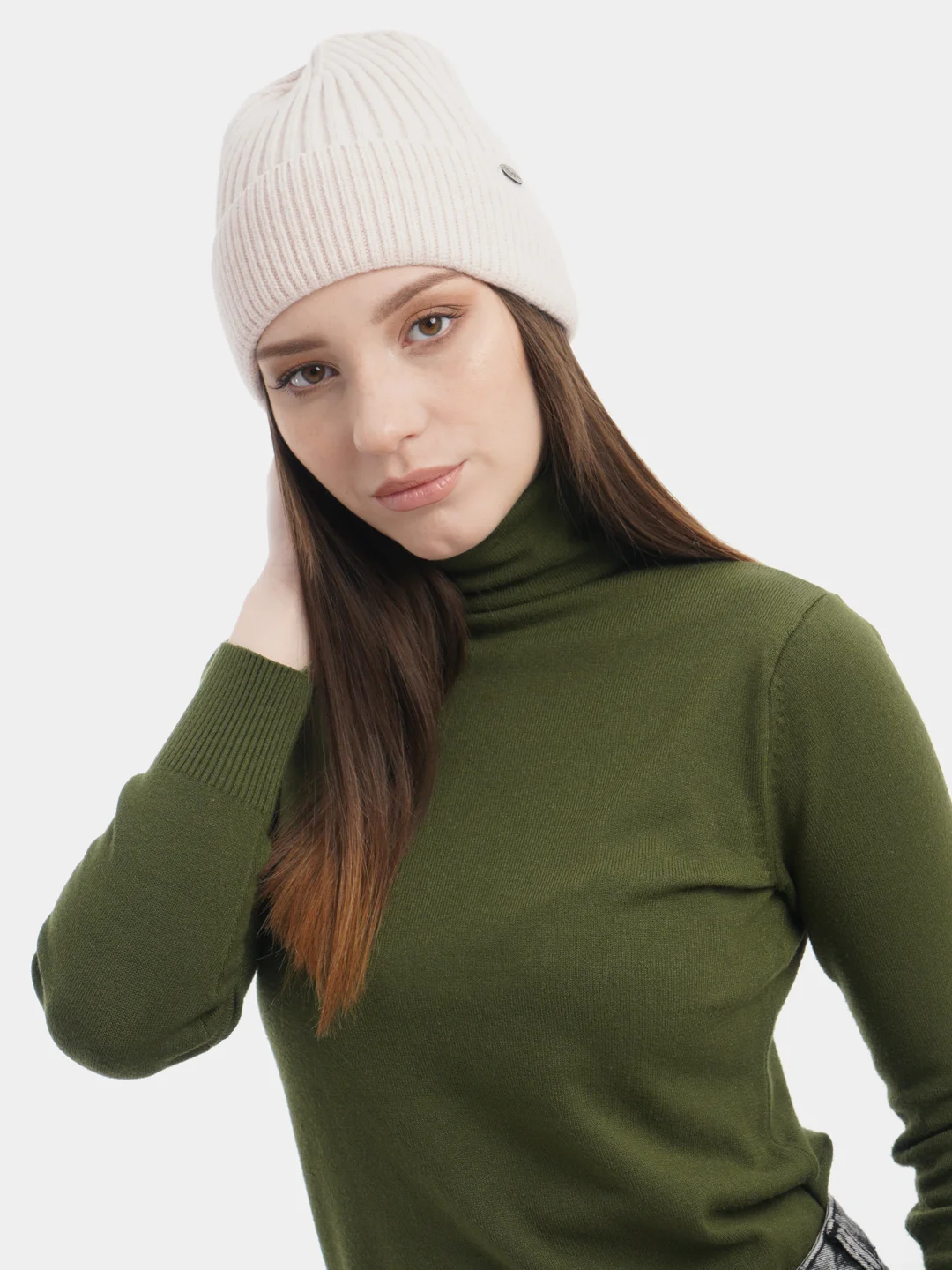 Коралловый меланж шапка Di Lana, весна осень