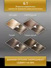 Комплект STUDIO Professional 3D HOLOGRAPHY для окрашивания волос 6.1 пепельно-русый