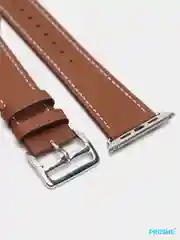 Голубой кожаный ремешок для Apple Watch 3, 4, 5, 6, 7, SE на 38/42/40/44