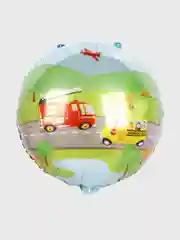 Лайм фольгированный шар "Машины", разные виды