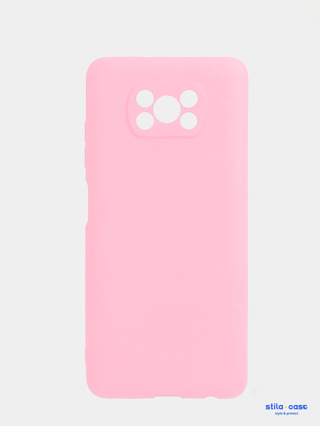 Розовый чехол на Xiaomi Poco X3, Poco M3 силиконовый