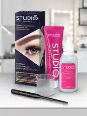 Комплект  STUDIO PROFESSIONAL для окрашивания бровей и ресниц коричневый