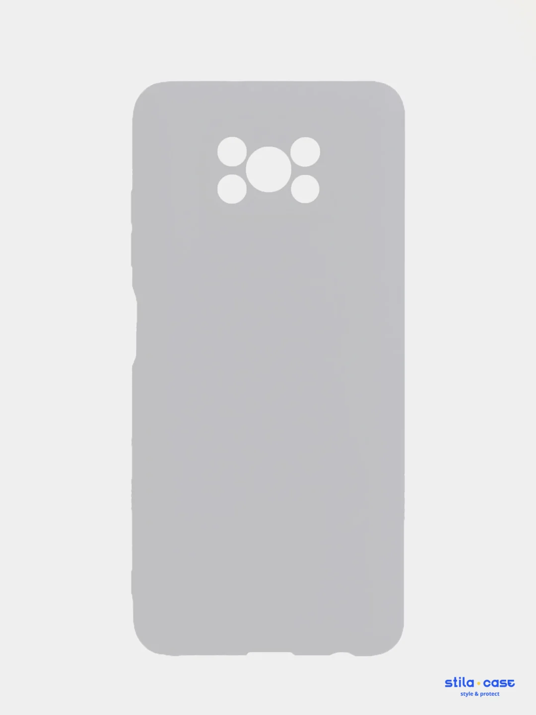 Серый чехол на Xiaomi Poco X3, Poco M3 силиконовый