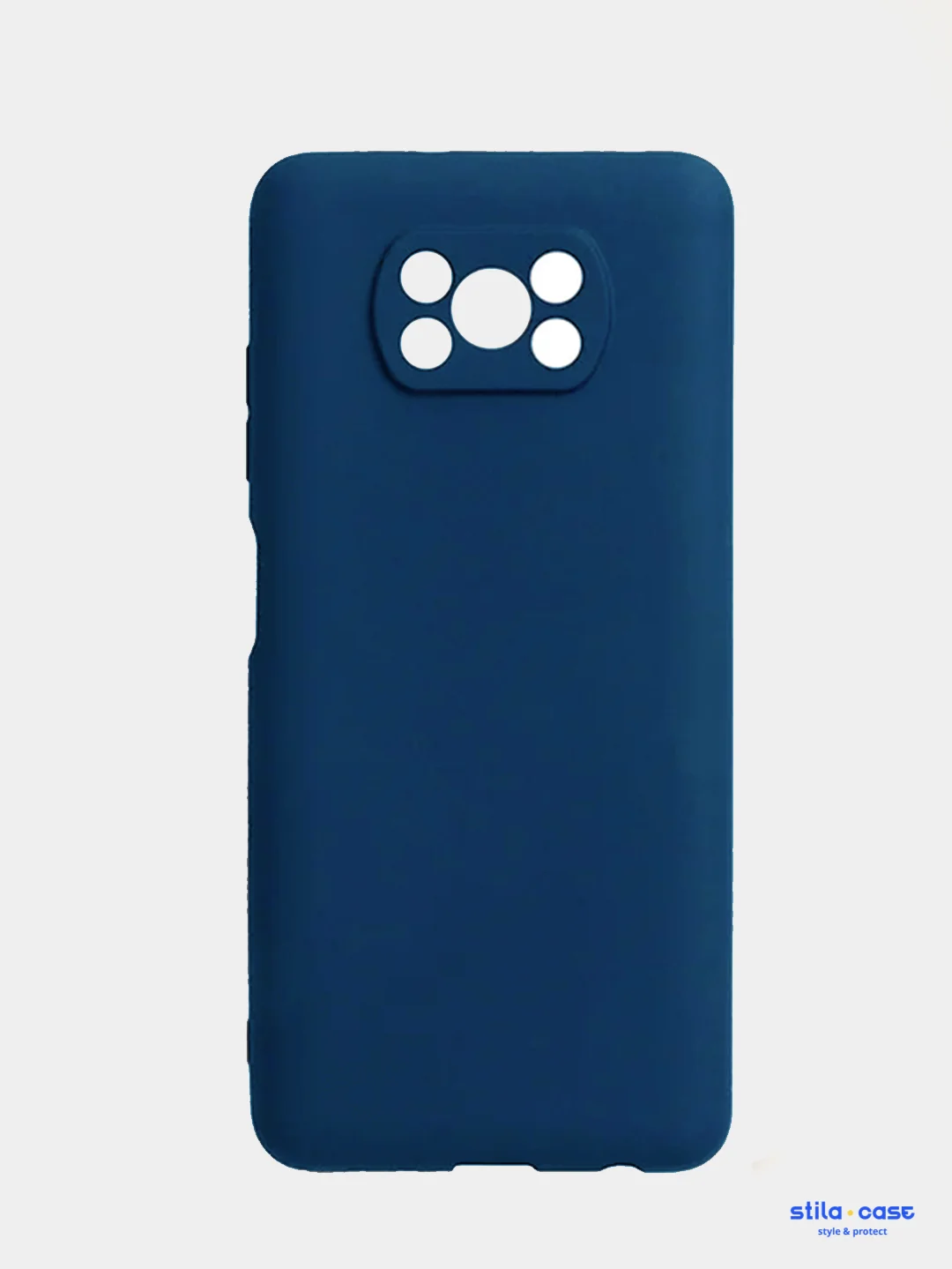 Темно-синий чехол на Xiaomi Poco X3, Poco M3 силиконовый