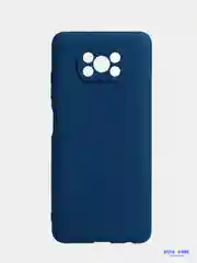 Темно-синий чехол на Xiaomi Poco X3, Poco M3 силиконовый