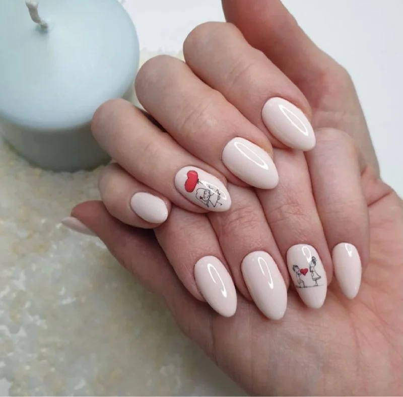 Слайдер (водные наклейки) для дизайна ногтей 170 сердце, love