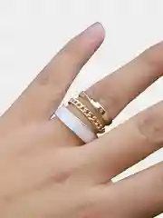Серебряный женские кольца, регулируемые, безразмерные, набор из 3 шт