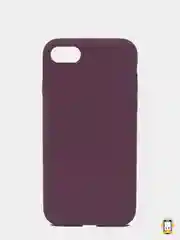 Багровый чехол на iPhone X, XS, XR, 7, 8, se, 12, 12 Pro, Mini, Max silicone case, закрытый низ, бархат внутри