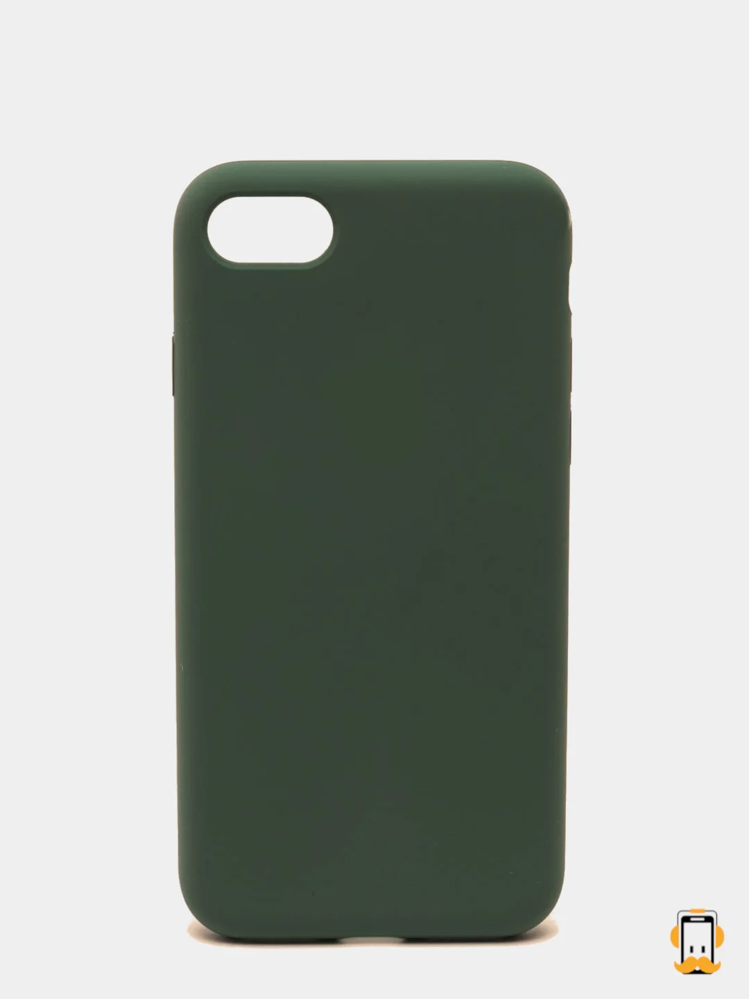 Лесной зеленый чехол на iPhone X, XS, XR, 7, 8, se, 12, 12 Pro, Mini, Max silicone case, закрытый низ, бархат внутри