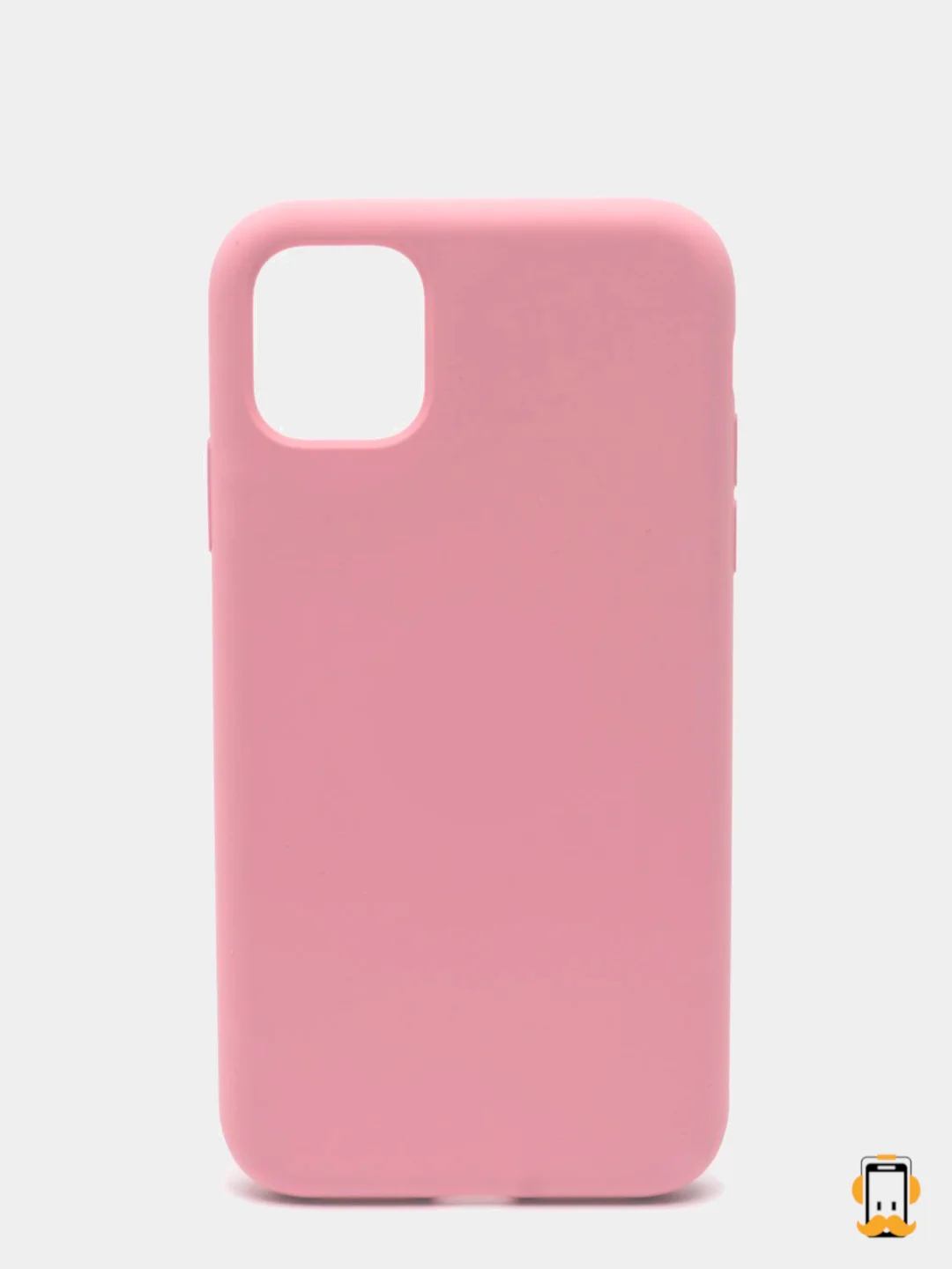 Розовый чехол на iPhone X, XS, XR, 7, 8, se, 12, 12 Pro, Mini, Max silicone case, закрытый низ, бархат внутри
