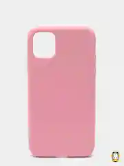 Розовый чехол на iPhone X, XS, XR, 7, 8, se, 12, 12 Pro, Mini, Max silicone case, закрытый низ, бархат внутри