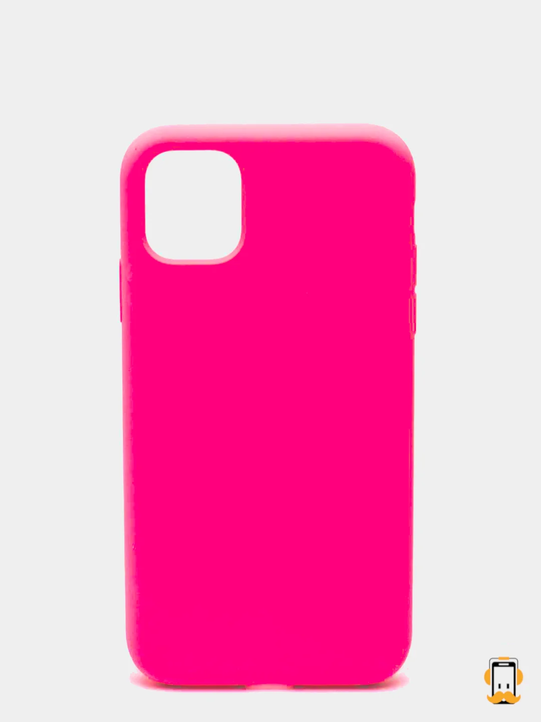 Фуксия чехол на iPhone X, XS, XR, 7, 8, se, 12, 12 Pro, Mini, Max silicone case, закрытый низ, бархат внутри