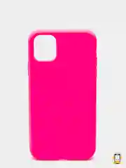 Фуксия чехол на iPhone X, XS, XR, 7, 8, se, 12, 12 Pro, Mini, Max silicone case, закрытый низ, бархат внутри