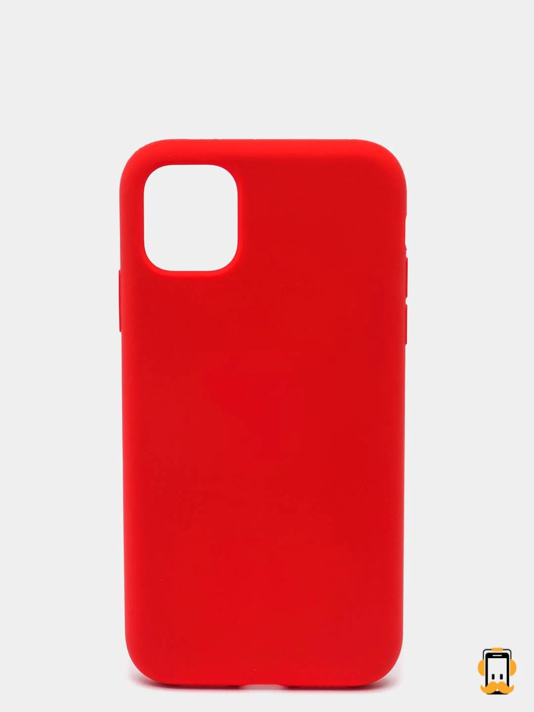 Красный чехол на iPhone X, XS, XR, 7, 8, se, 12, 12 Pro, Mini, Max silicone case, закрытый низ, бархат внутри