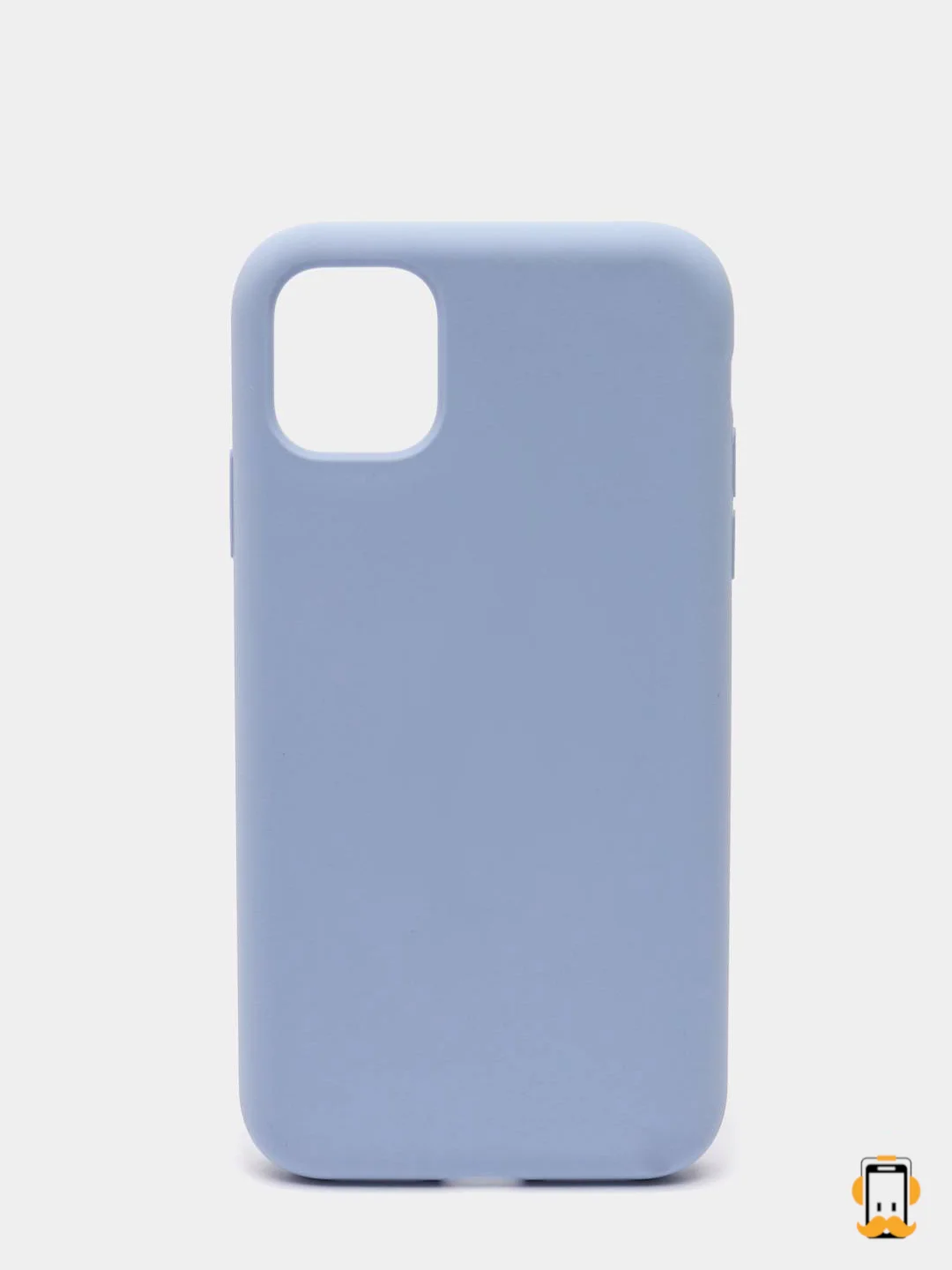 Небесно-голубой чехол на iPhone X, XS, XR, 7, 8, se, 12, 12 Pro, Mini, Max silicone case, закрытый низ, бархат внутри