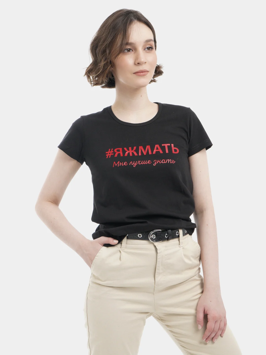 Женская футболка с принтом, с надписью, черная, белая, 100% хлопок, короткий рукав