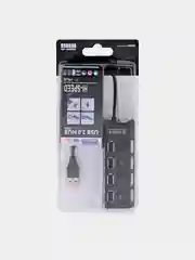 Черный концентратор хаб USB 2.0 на 4 и 7 порта