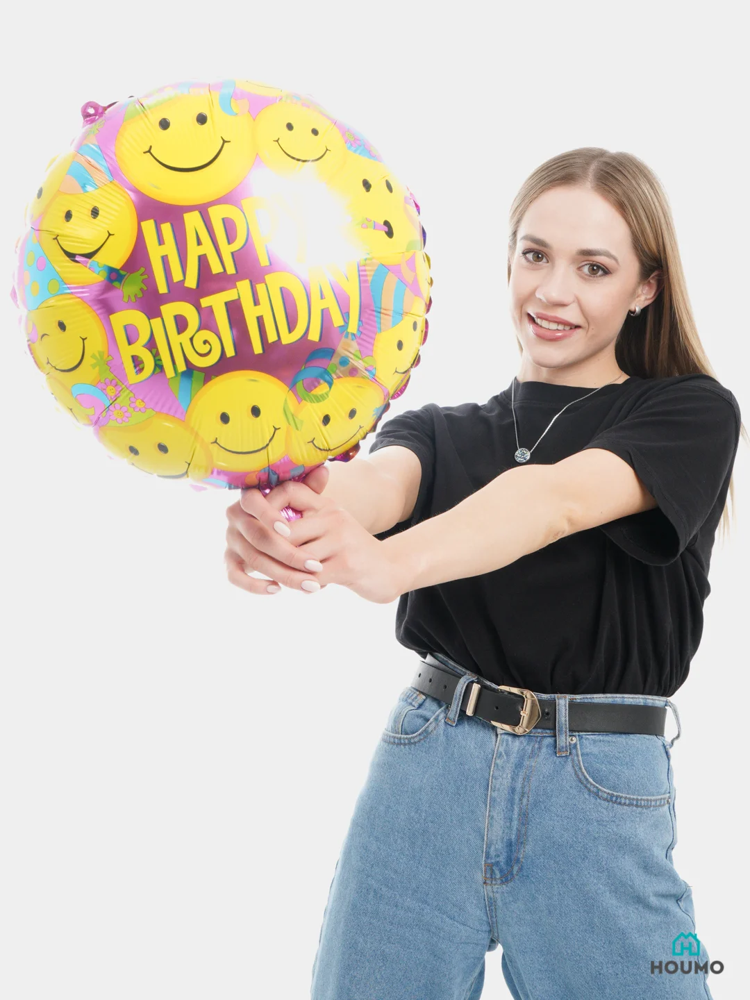 Воздушные шары Happy Birthday, фольгированные шарики, шар на день рождения, 45 см, 4 вида