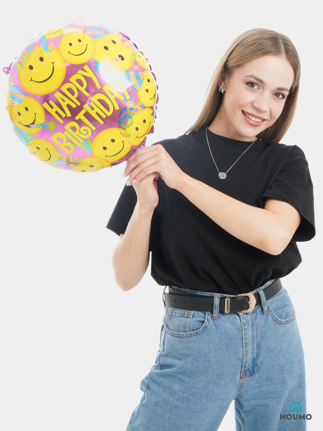 Воздушные шары Happy Birthday, фольгированные шарики, шар на день рождения, 45 см, 4 вида