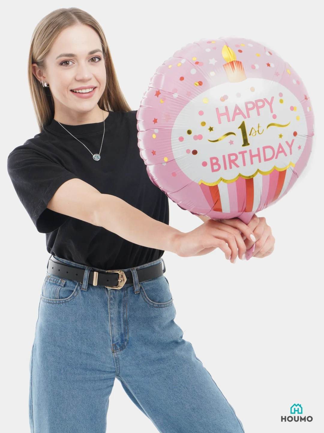 Воздушные шары Happy Birthday, фольгированные шарики, шар на день рождения, 45 см, 4 вида