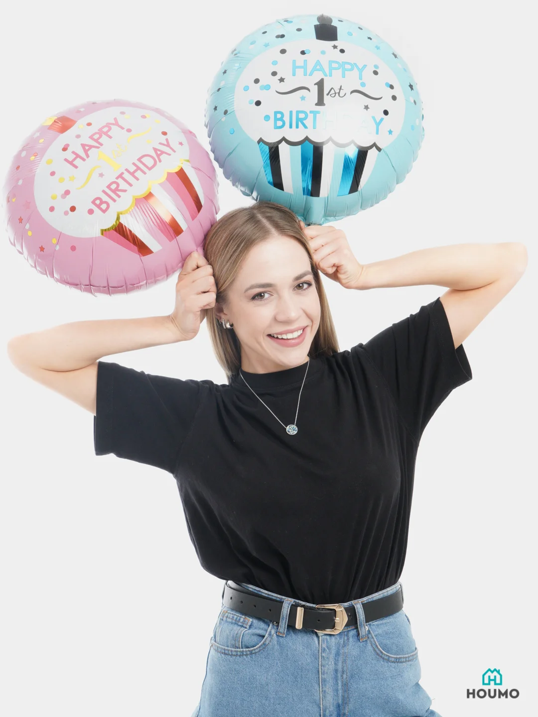 Воздушные шары Happy Birthday, фольгированные шарики, шар на день рождения, 45 см, 4 вида