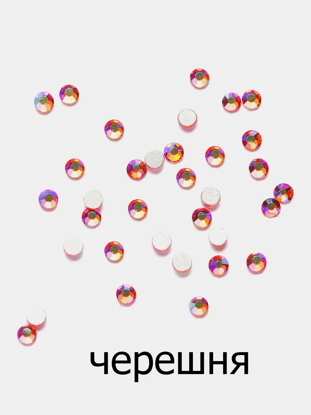 Розовый стразы голографик 50 шт