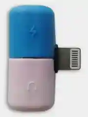 Синий адаптер-переходник Apple Lightning на 2 x Apple Lightning