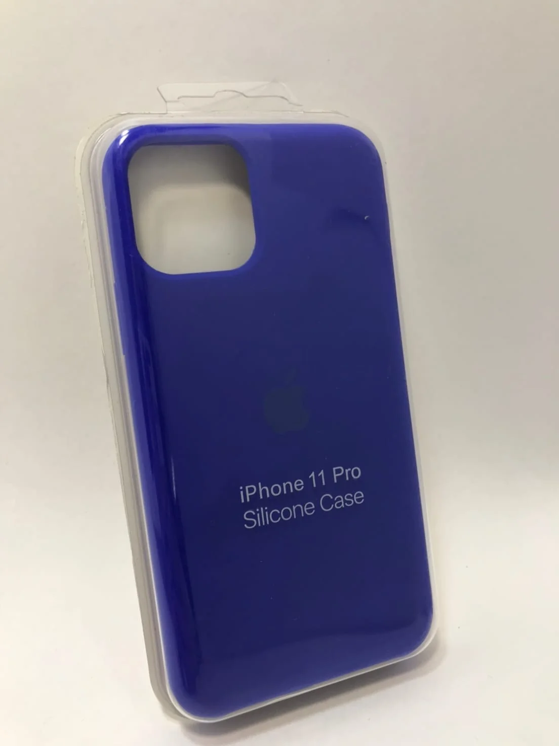 Синий защитный силиконовый чехол для iphone 11pro, с яблоком